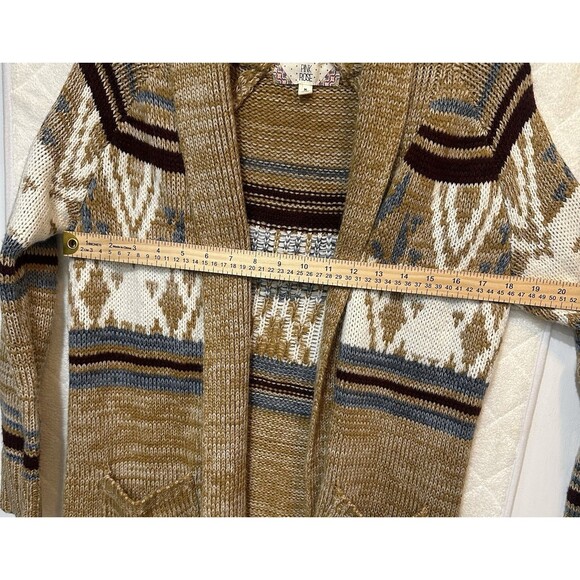 Pink Rose Open front Cardigan Size Medium Chunky Cozy - Picture 6 of 8